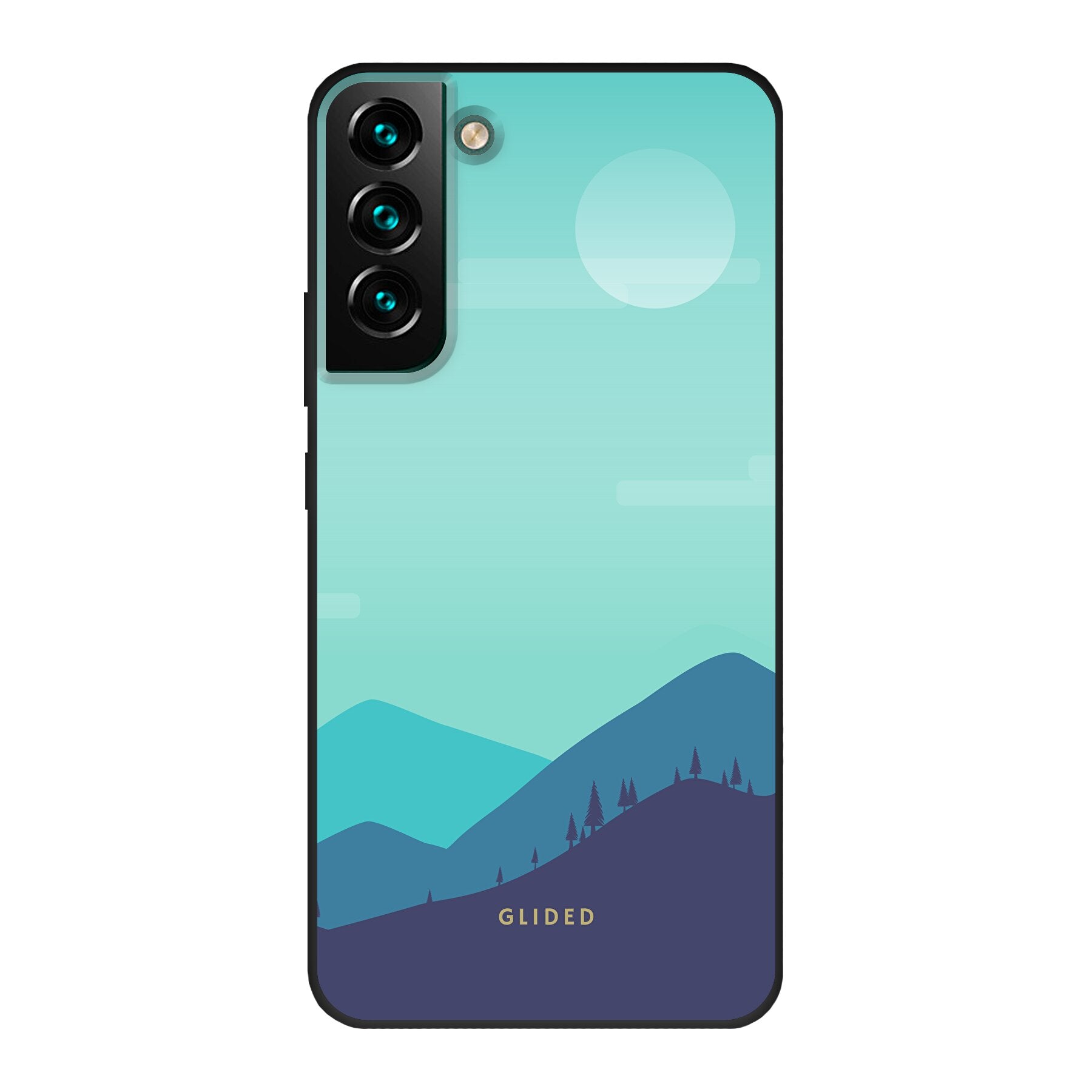 Samsung Galaxy S22 Plus Handyhülle im Alpine Design mit Bergmotiv, bietet stilvollen Schutz und präzise Aussparungen.